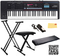Roland JUNO-D8 Synthesizer Bundle with Adjustable Stand, Bench, Sustain Pedal, Cover, Austin Bazaar Instructional Video, and Polishing Cloth