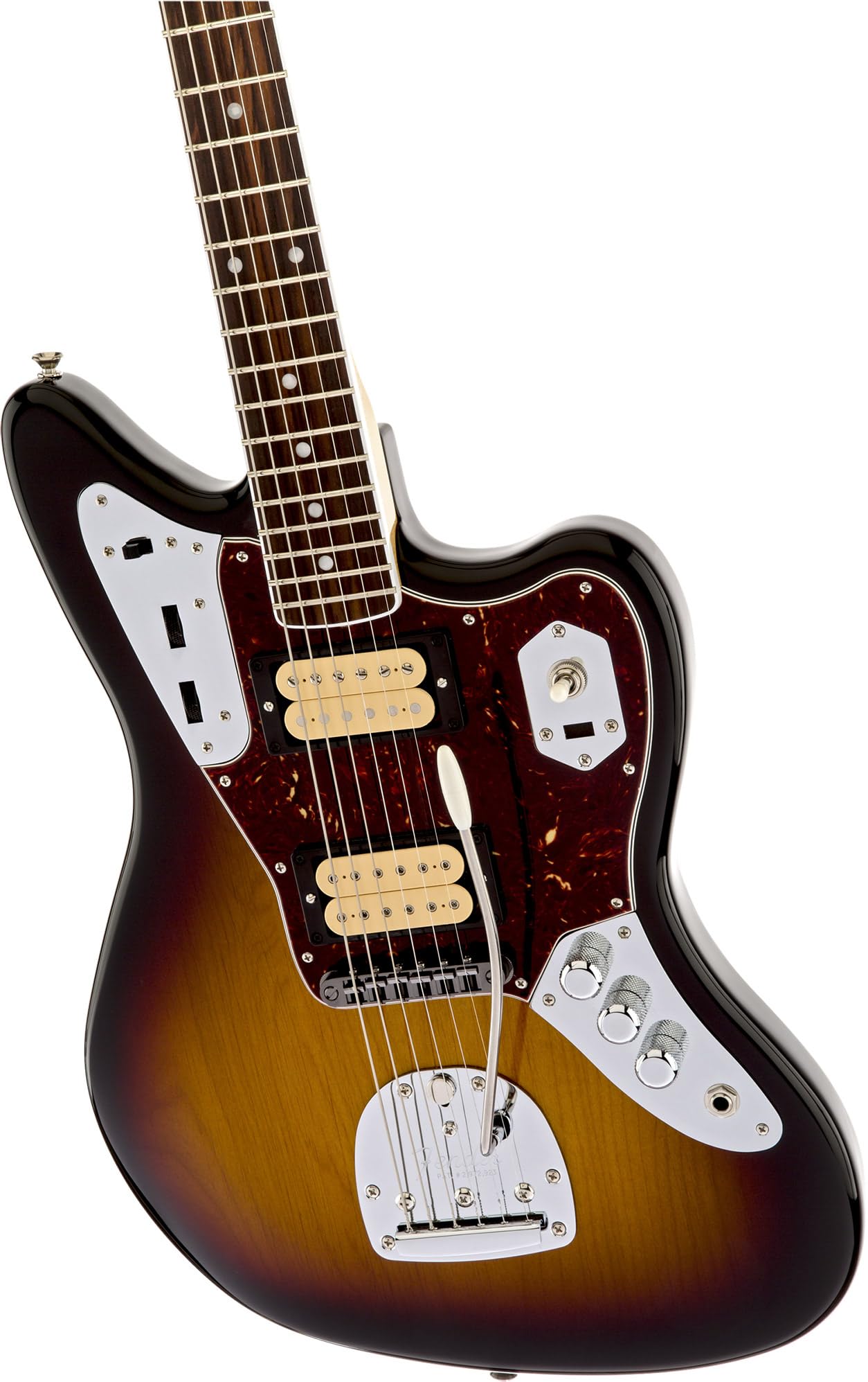 Fender Johnny Marr Jaguar - Olympic White Bundle with Tweed Case, Cable, Strap, and Guitar Cleaning Kit