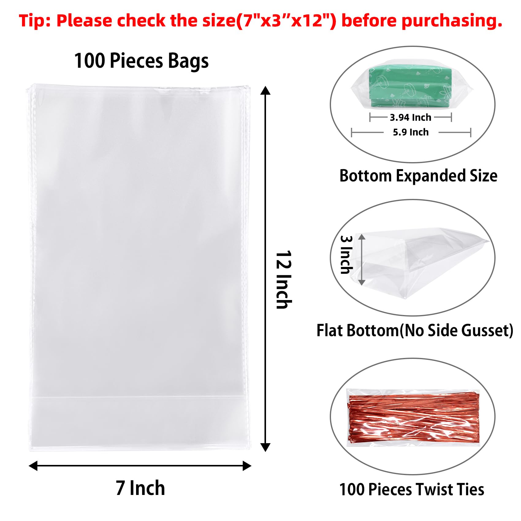 Morepack Large Cello/Cellophane Bags,30x 40 Inches Clear Basket Bags OPP Plastic Cellophane Wrap for Gift Baskets Packaging 20 Pieces (No Bow or Ribbon Included)