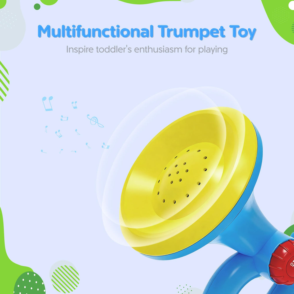 Generic Toddler Musical Trumpet Toy for Kids - 2026 Upgraded Musical Enlightenment Instrument Toy, Develops Musicality, for Boys Girls Ages 3 4 5 6 7 8, Pink