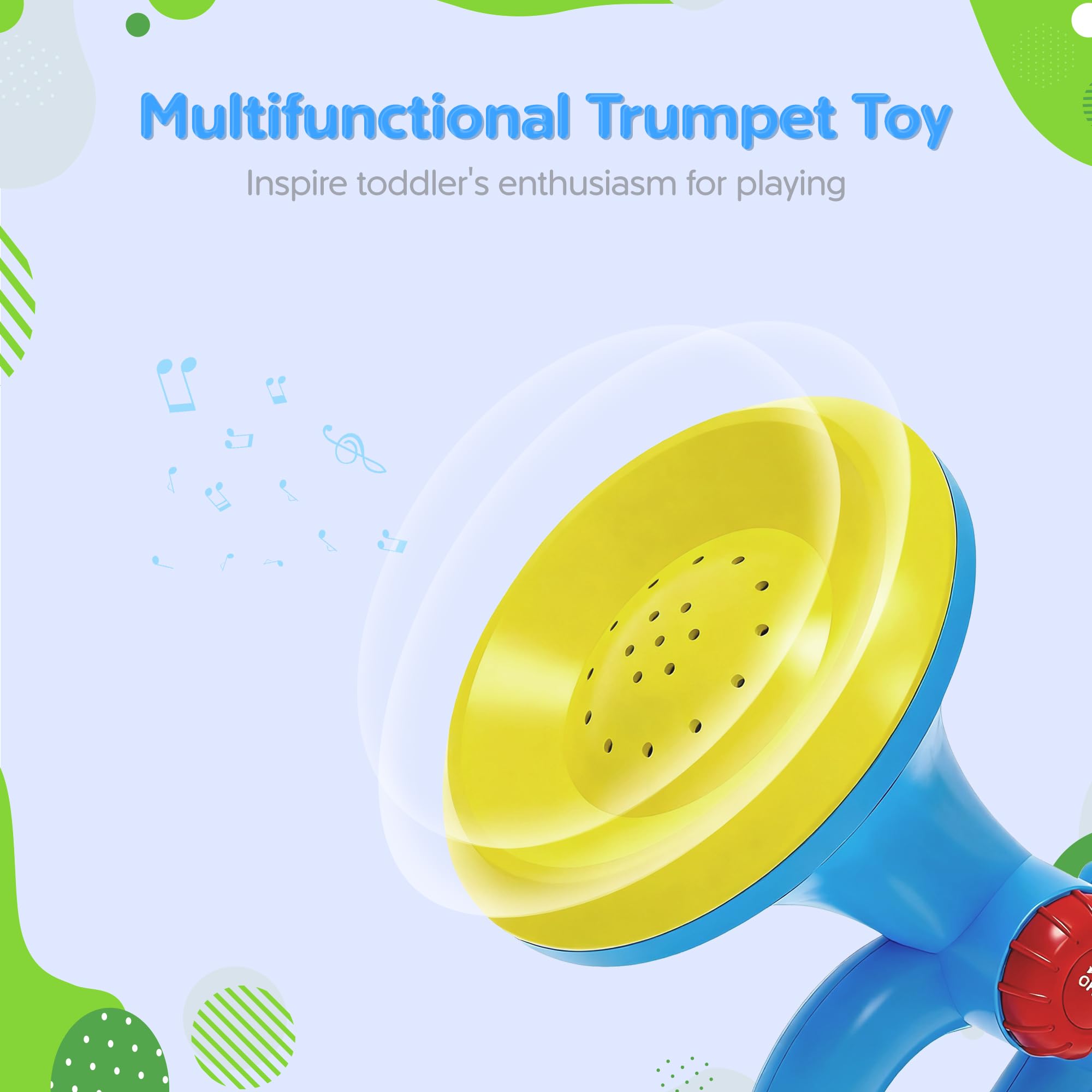 Generic Toddler Musical Trumpet Toy for Kids - 2026 Upgraded Musical Enlightenment Instrument Toy, Develops Musicality, for Boys Girls Ages 3 4 5 6 7 8, Pink