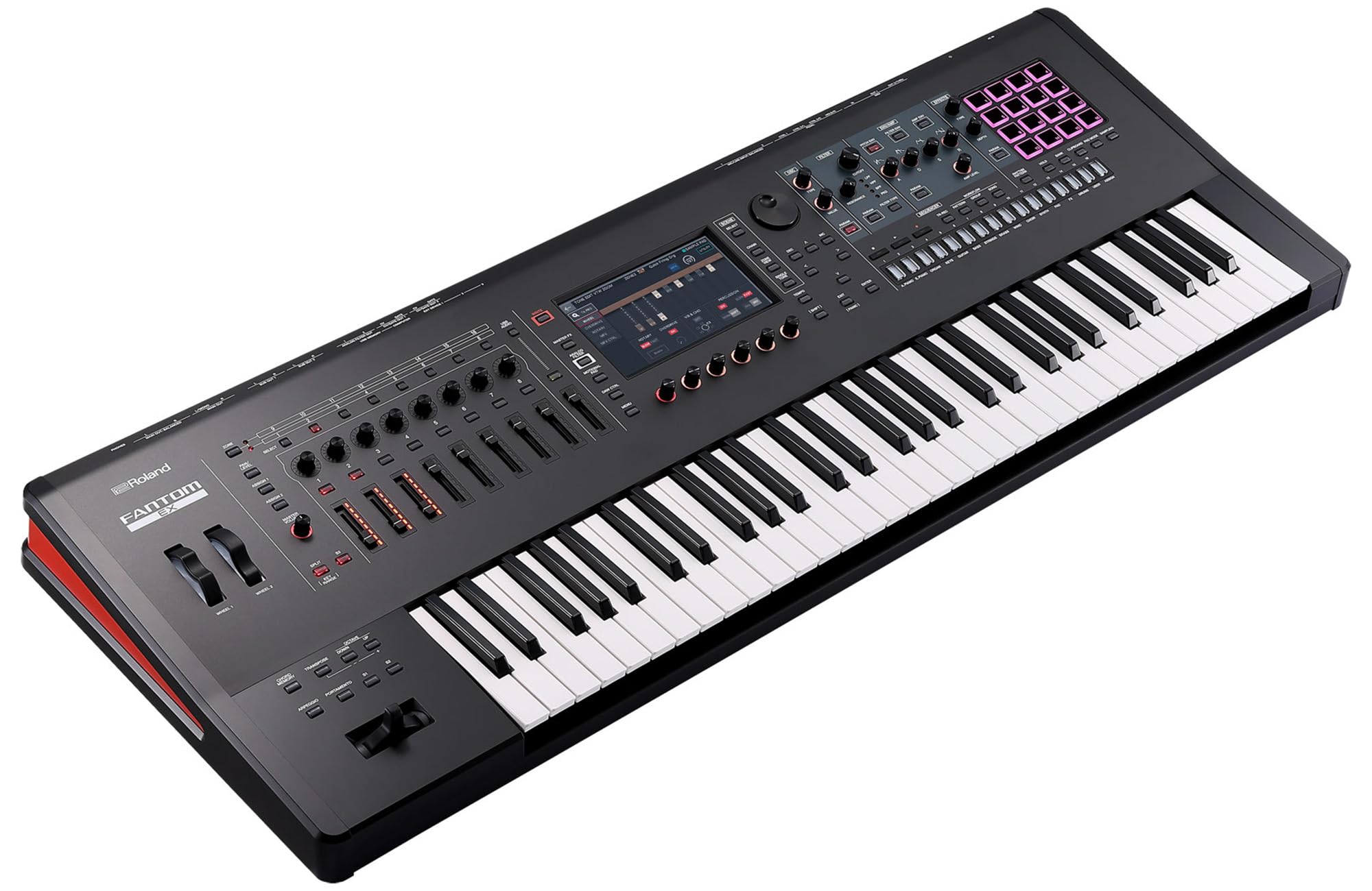 Roland Fantom 8 EX 88-Key Workstation Keyboard Synthesizer Bundle with Adjustable Stand, Sustain Pedal, Online Piano Lessons, Instructional DVD, and Austin Bazaar Polishing Cloth