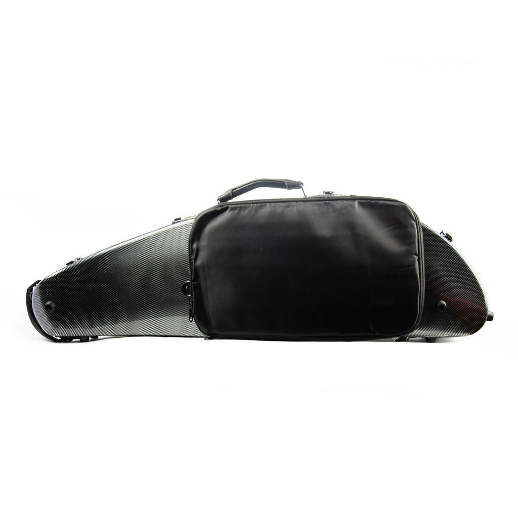 4/4 Full Size Violin case High-Strength Carbon Fiber Half Round Violin Music Bag With Combination Lock and Extra Bag Black Violin Hard Case (VB-Semicircle-BlackDot spot)