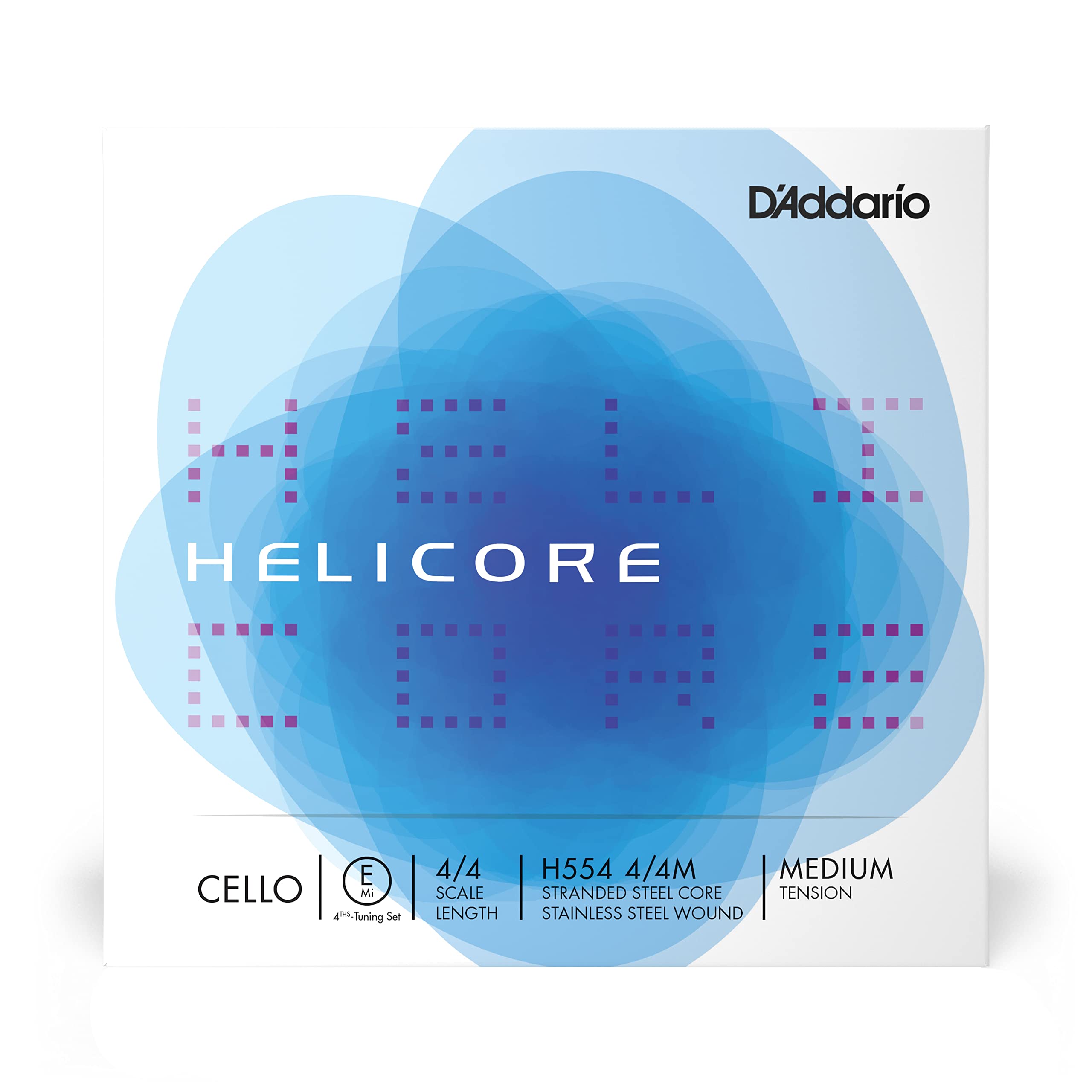 D'Addario Helicore Fourths-Tuning Cello Set, 4/4 Scale, Medium Tension