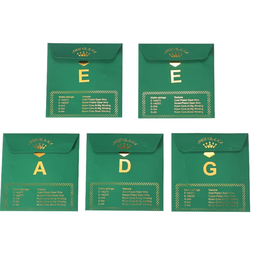 Violin Strings 4/4 Full Set, 4/4 Violin Strings Replacement,Long-Lasting Durability & Rich Tone - Handcrafted with Premium Materials- For All Levels (3/4 Scale)