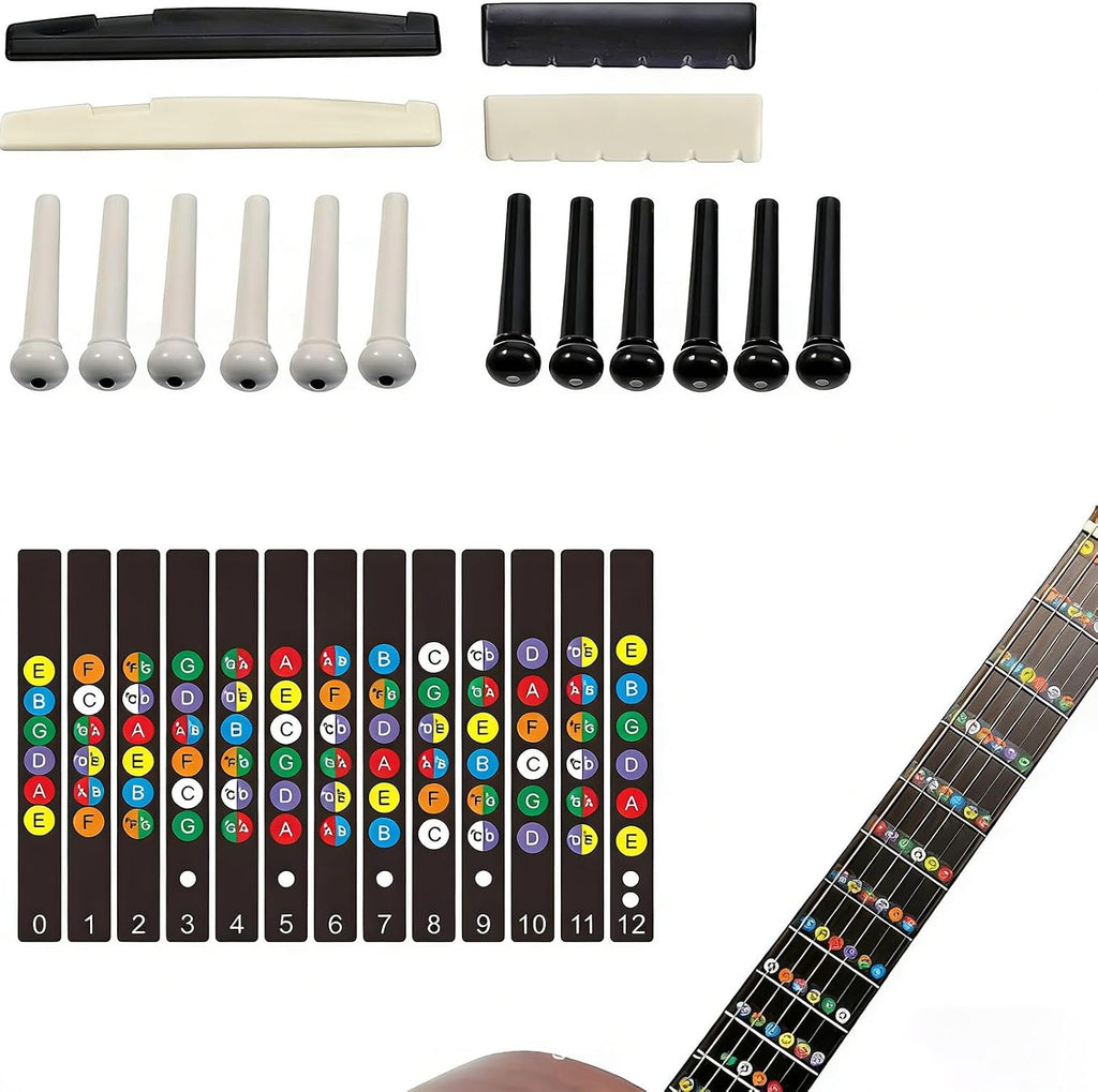 72Pcs Guitar Repair Tool Kit Maintenance Set with Strings & Tools | Complete guitar setup and maintenance kit with repair tools, strings, picks and storage case for players and technicians