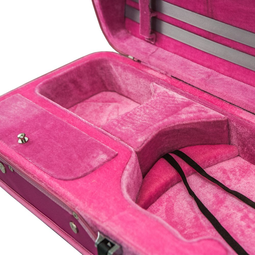 SKY Violin Triangle Case Lightweight 3/4 Size Black Color