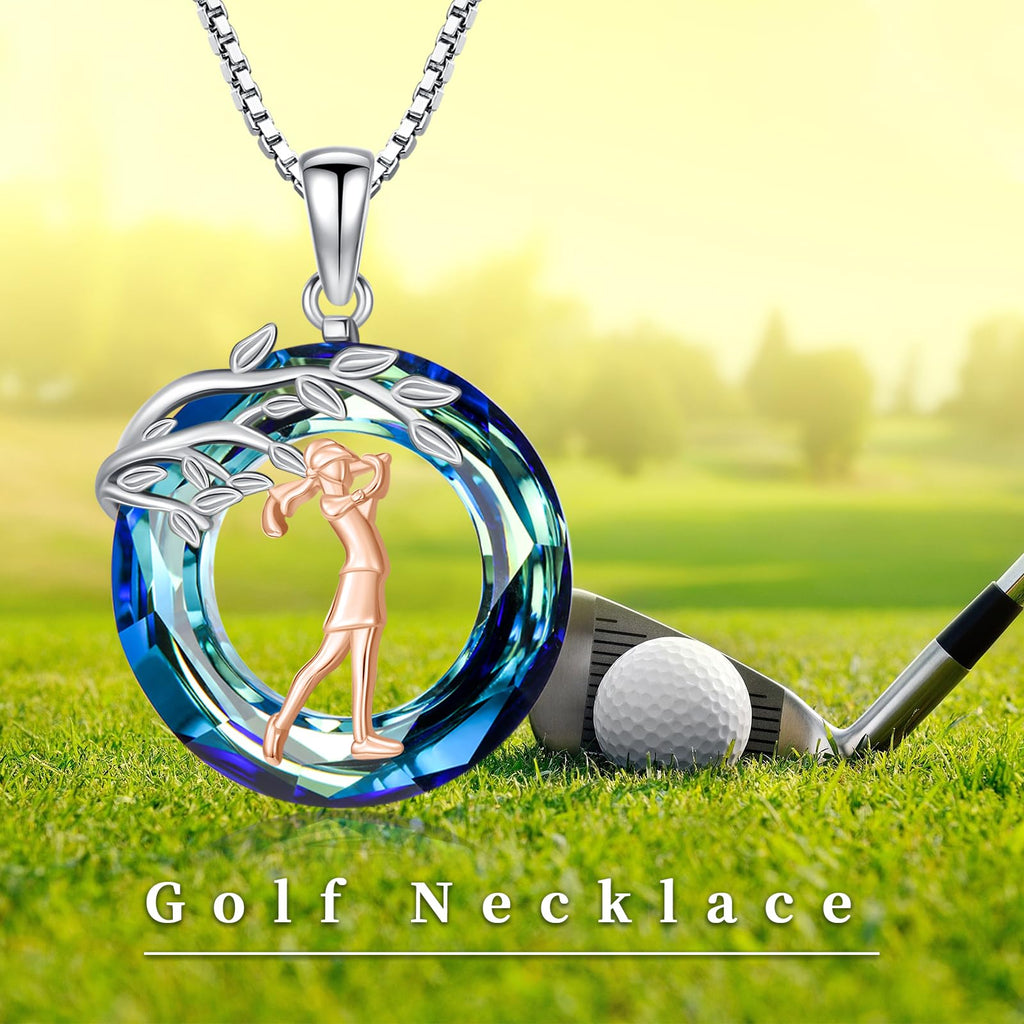 Sport/Music Necklace for Women 925 Sterling Silver Crystal Pendant Tree of Life Jewelry Gifts for Sport Players