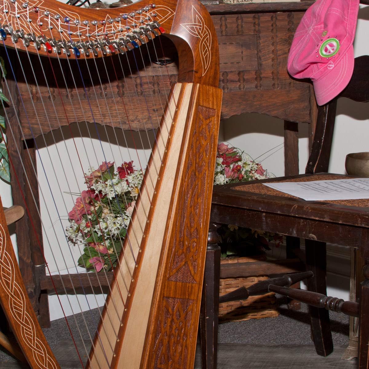 Roosebeck 22-String Heather Harp w/Chelby Levers, Extra Strings, Tuning Tool & Play Book