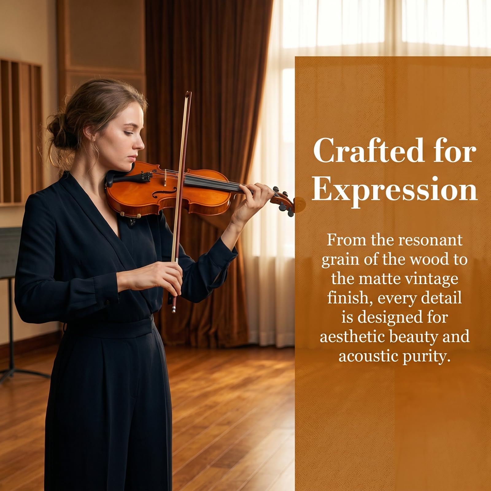 NANYI Size 1/2 beginner first violin Set for Kids, Solid Wood Acoustic Fiddle Kit with Hard Case, Bow, Rosin, Shoulder Rest, Tuner and Extra Strings