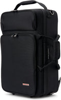 Protec Triple Trumpet Travel Ready PRO PAC Case with Tuckaway Backpack Straps, Black, Model PB327
