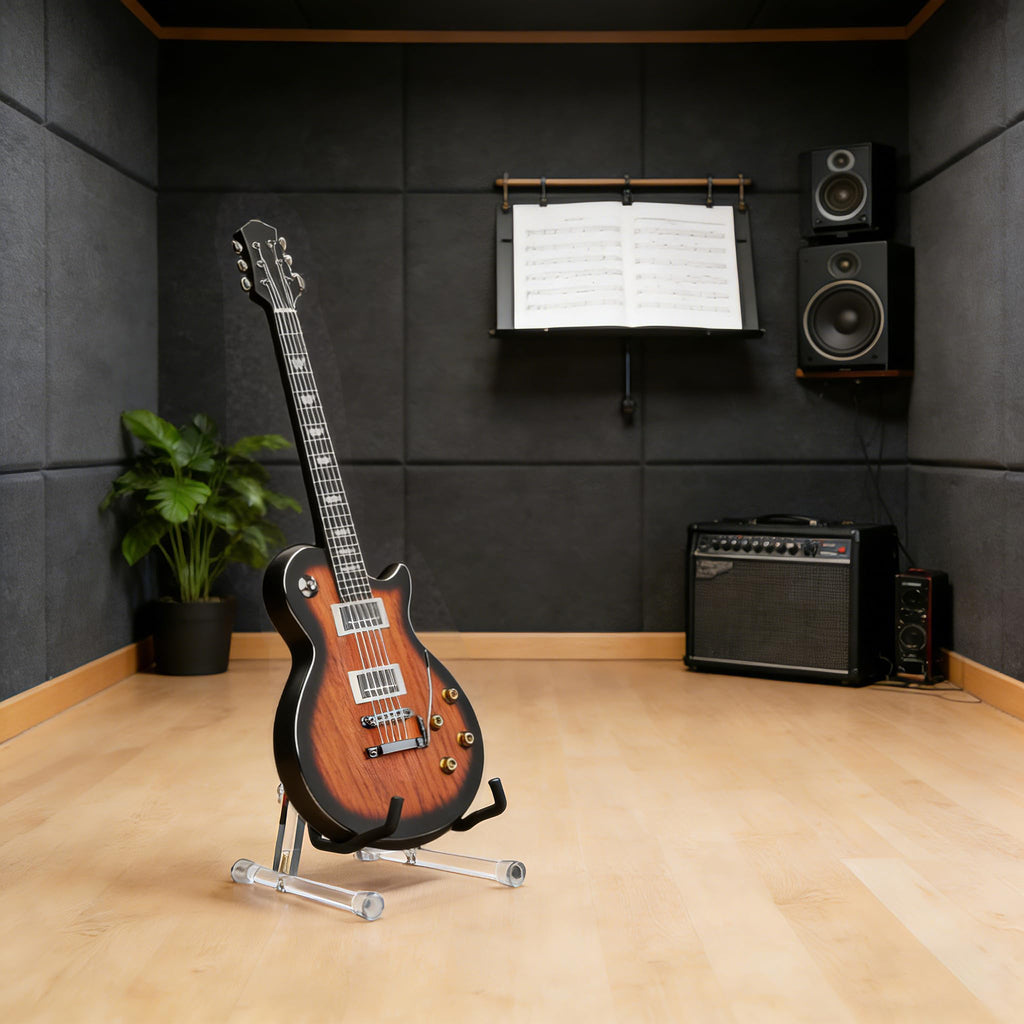 DIDA Guitar Stand, Acrylic Transparent Guitar Stand for Acoustic Guitar, Electric Guitar, Cello, Guitar Holder, Single Guitar Stand, Guitar Accessories (Merry Christmas, Electric Guitar/Cello/Bass)
