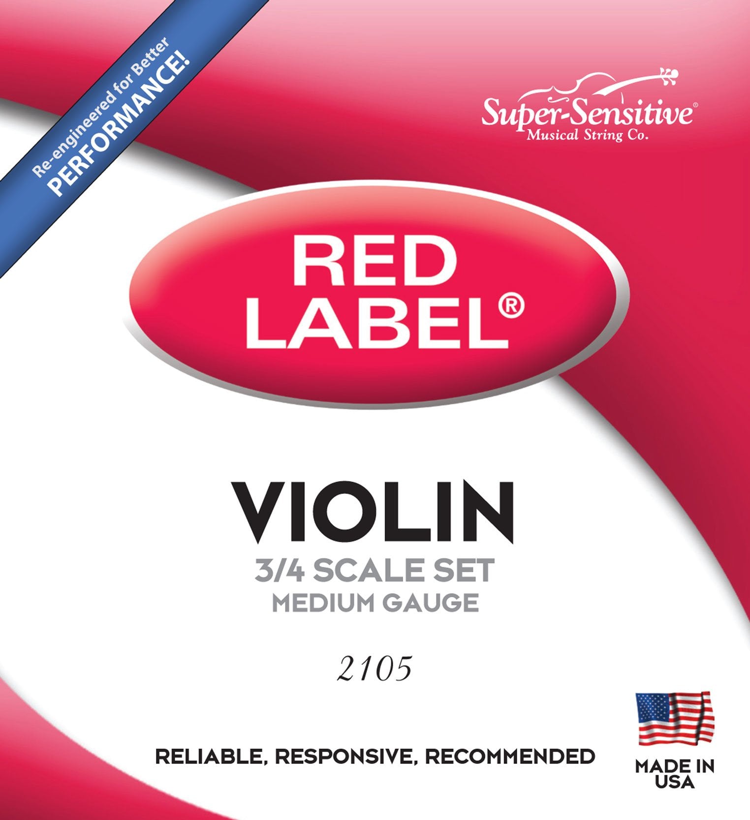 Super Sensitive Red Label Violin Set 1/2 Medium