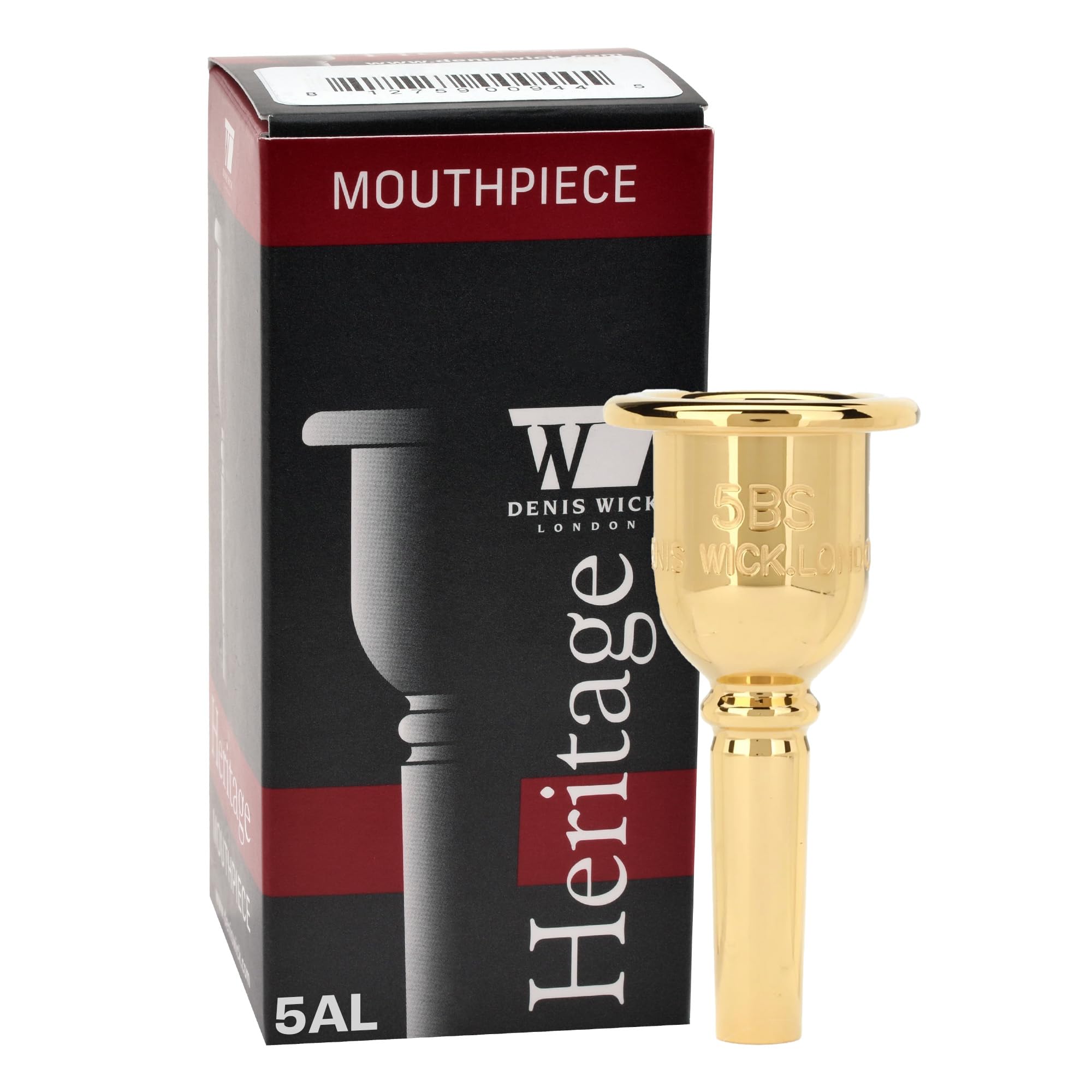 Denis Wick Heritage Trombone Mouthpiece Gold-Plated, 3180G-1AL - Open Backbore for Balanced Airflow & Tone - Large Shank Fitting Trombone Accessories for Effortless Articulation 27.10 x 6.10 x 7.45mm
