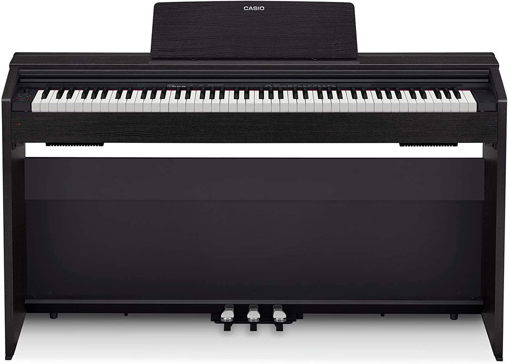 Casio PX-870 Privia Digital Piano - Black Bundle with Furniture Bench, Headphones, Instructional Book, Online Lessons, Instructional DVD, and Austin Bazaar Polishing Cloth