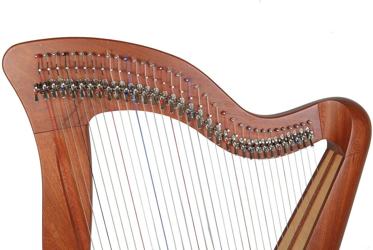 P/A 34 String McHugh harp By Muzikkon, Irish Lever harp, Celtic Irish Harp Black Full