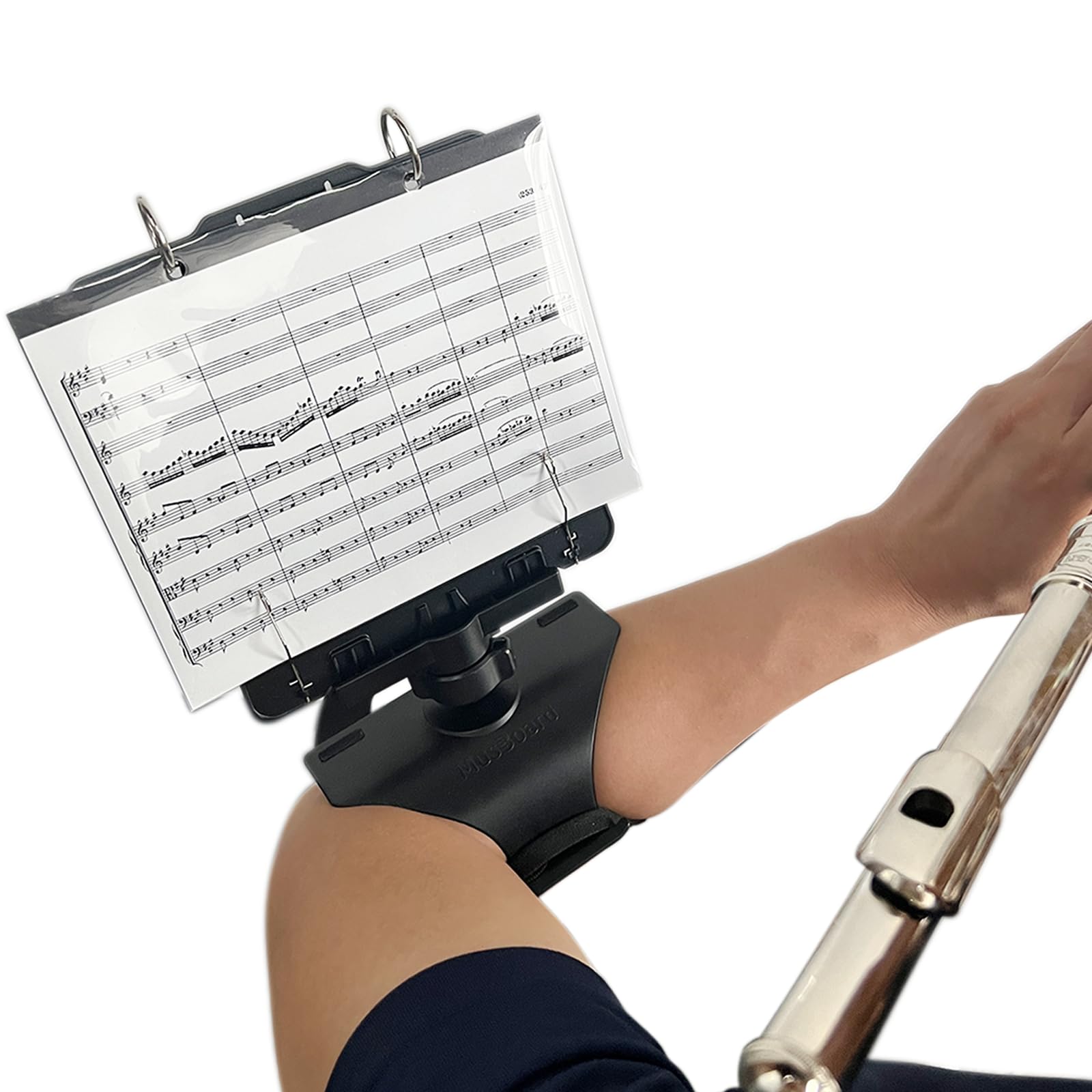 Trumpet Lyre TC10, Adjustable Marching Band Lyre for Trumpet with Flip Folder, Includes 10 Refill Sleeves