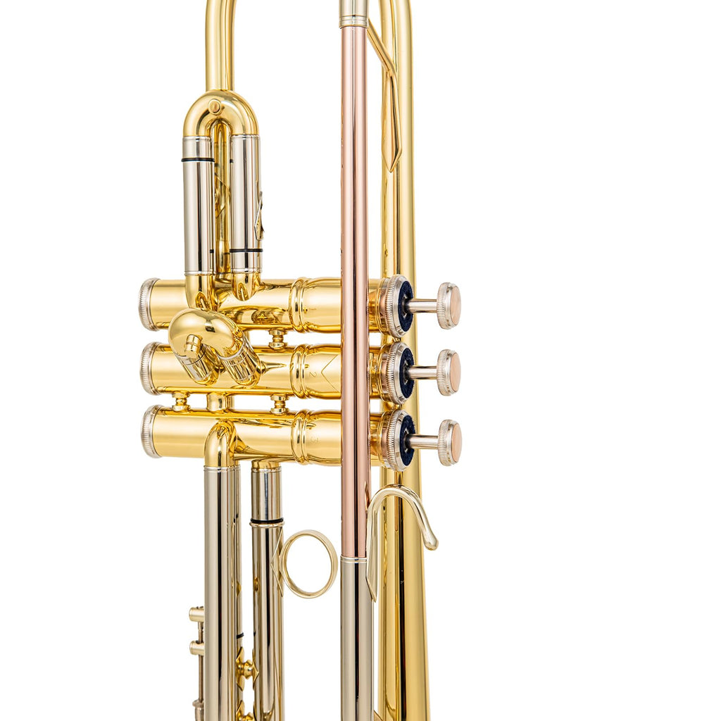 Bb trumpets red gold brass leadpipe mouthpipe advanced student professional trumpet Musical Instruments For Beginner Adults (710 gold brass)
