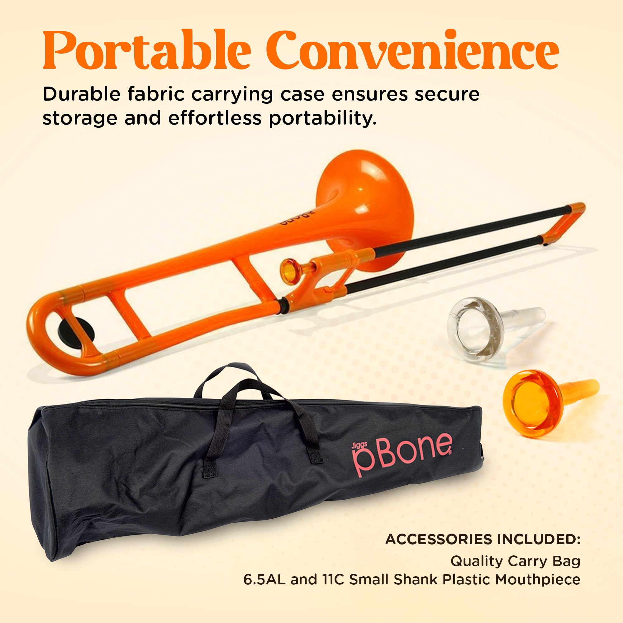 pBone Bb Plastic Trombone - Lightweight pInstruments Design with Ergonomic Grip - Includes Mouthpieces & Carrying Bag - Authentic Bb Sound for Students & Beginners - Durable ABS - Purple