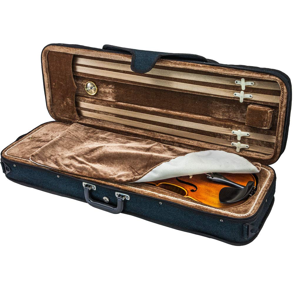 SKY Violin Triangle Case Lightweight 3/4 Size Black Color
