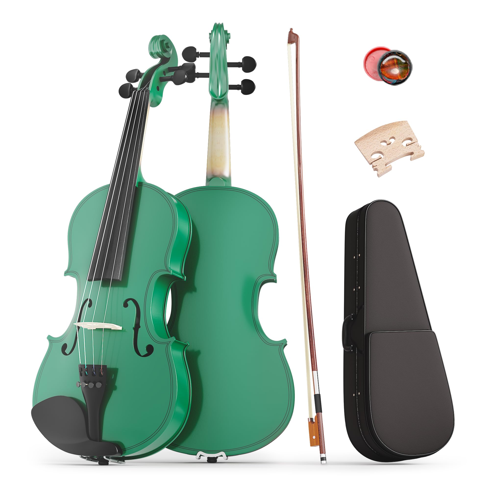 Beginner Violin 4/4, Full Size Violin for Adults, Teens, Student, Acoustic Fiddle Kit with Hard Case,Tuner,Mute,Shoulder Rest,Extra Strings,Cleaning Cloth,Learners Age 12+ (Reddish Brown)