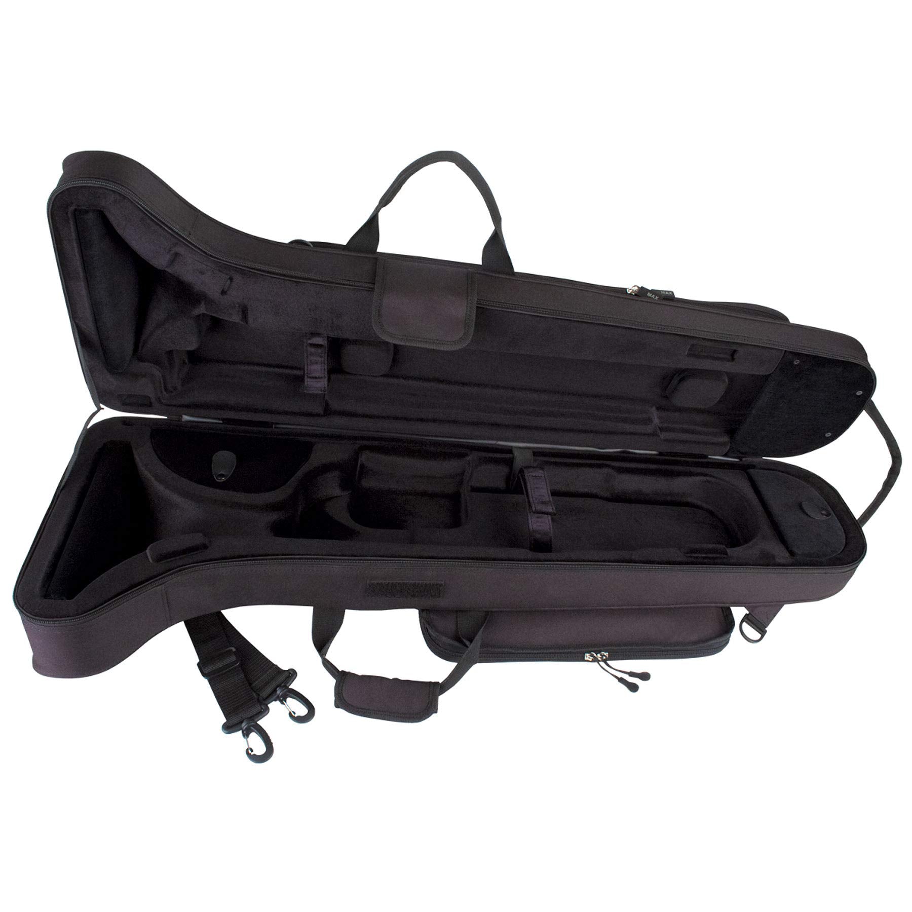 Protec Tenor Trombone Contoured MAX Case (F Attachment), Black, Model MX306CT