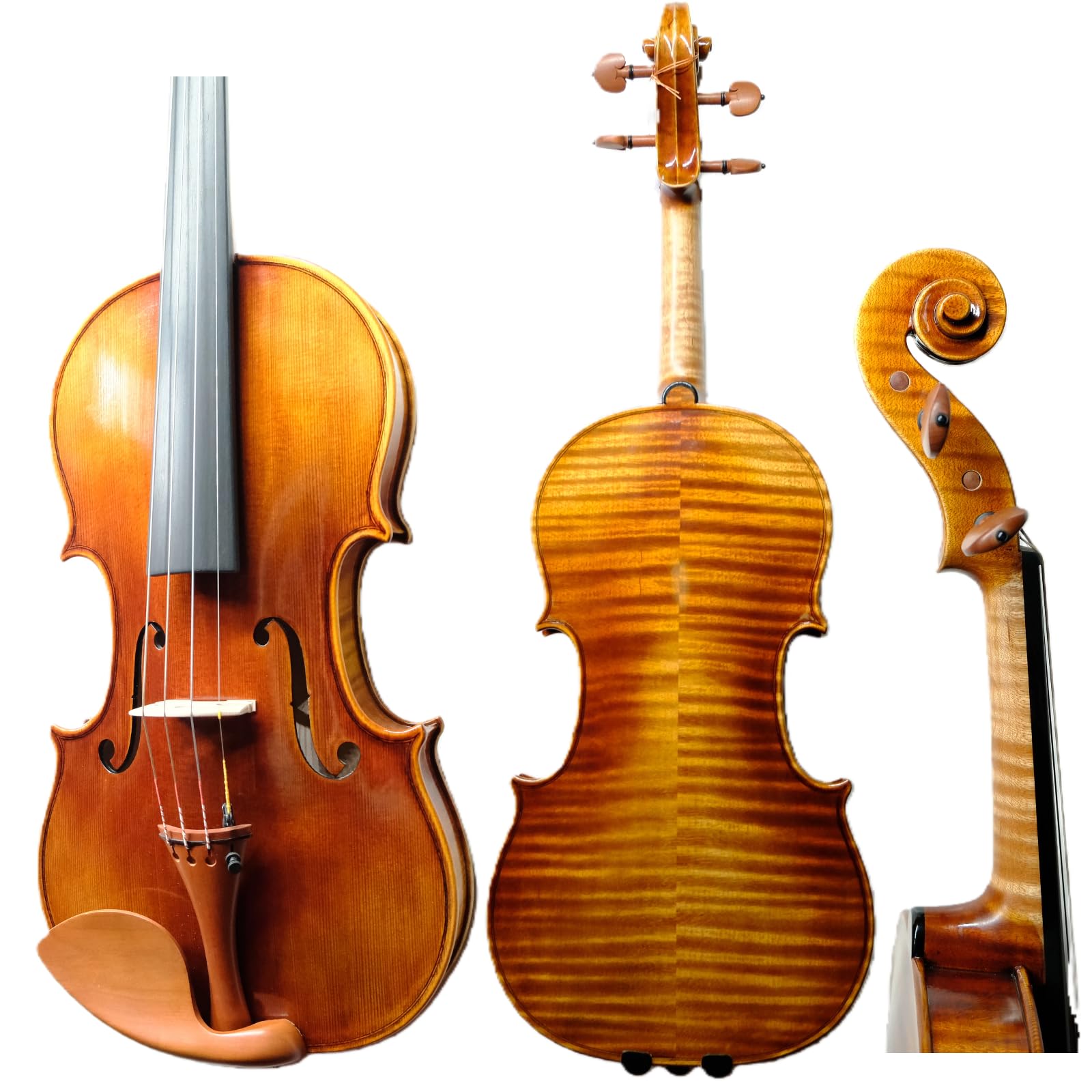 Master 4/4 Full-Size Violin | Hand-Varnished with 20+ Year Aged Italian Spruce & Bosnian Maple | Professional Orchestra Instrument for Professional soloists and session players (VIO1328)