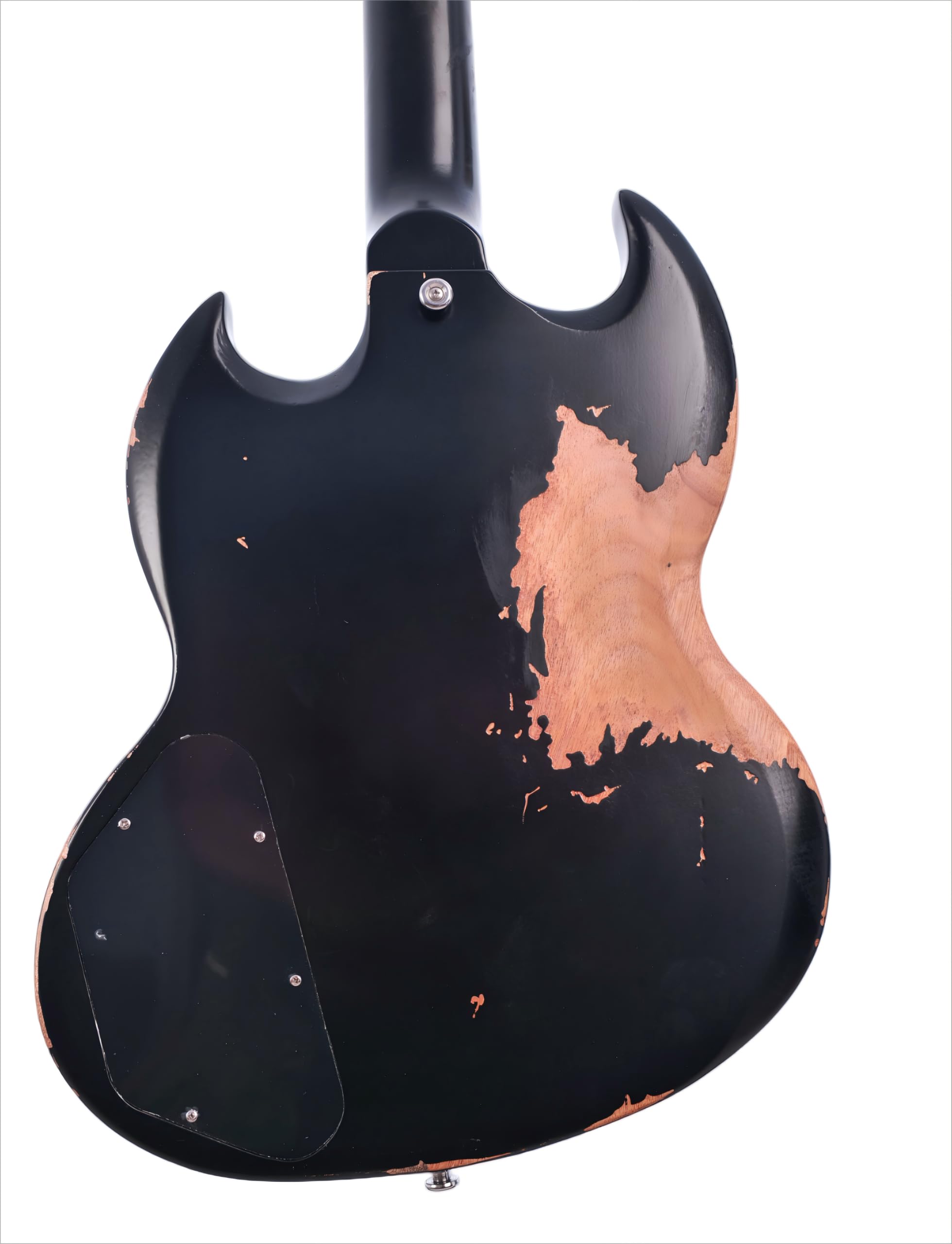 KGD Relic Electric Guitar,Solid Body Electric Guitar With Mahogany Body and Neck,Rosewood Fingerboard,Bone Nut,SG style 6-String Guitar,Professional/Electric Guitars for Adults