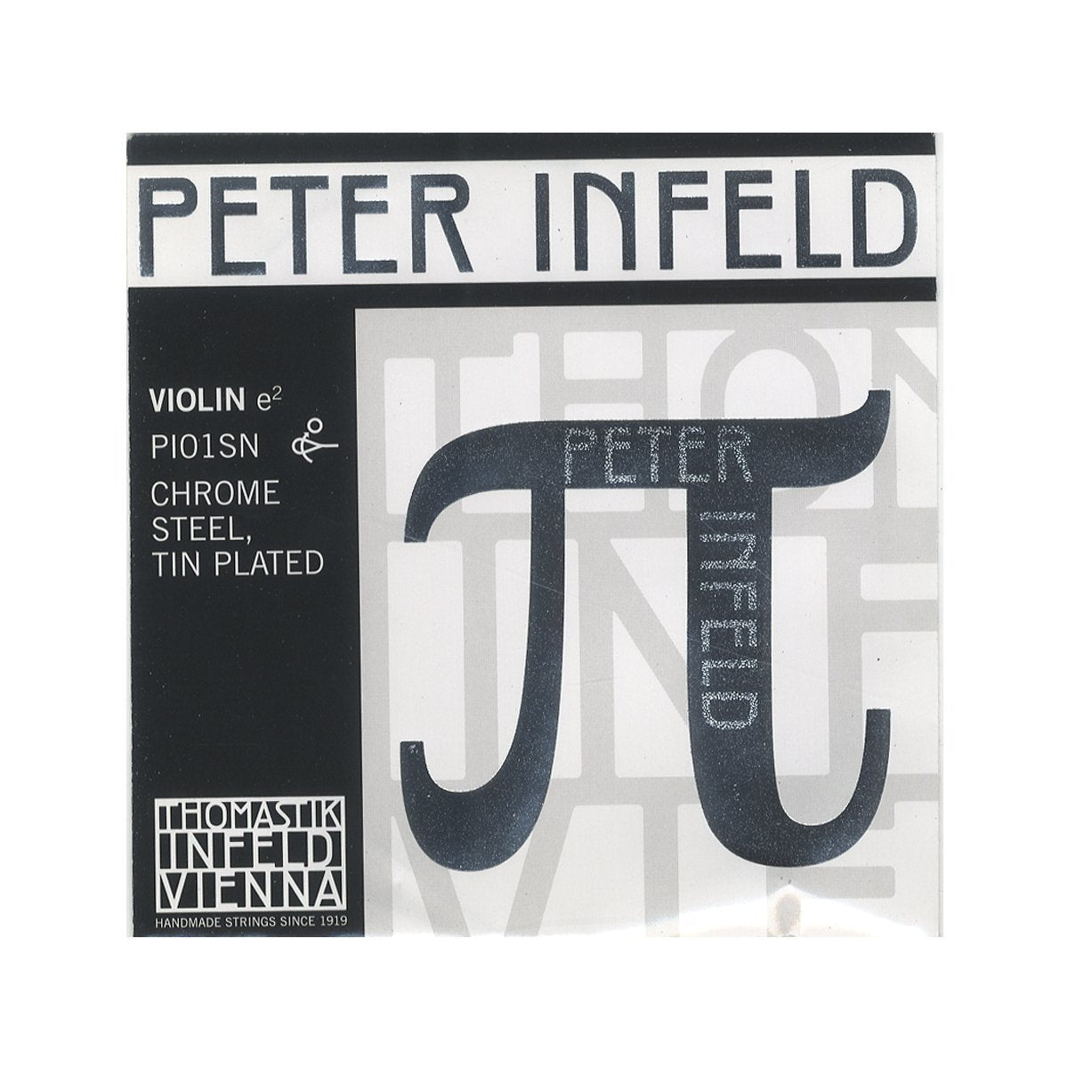Thomastik-Infeld Peter Infeld Violin String Set, 4/4 Size, Medium Tension - PI100 - Synthetic Core A, D, G with Platinum Plated E - Outstanding Projection & Playability, Wide Range of Sound Colors