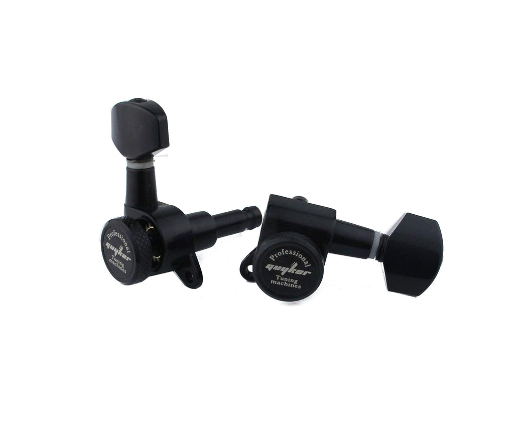 Guyker Guitar Locking Tuners (6 for Right) - 1:18 Lock String Tuning Key Pegs Machine Head with Hexagonal Handle Replacement for ST TL SG LP Style Electric, Folk or Acoustic Guitars - Chrome