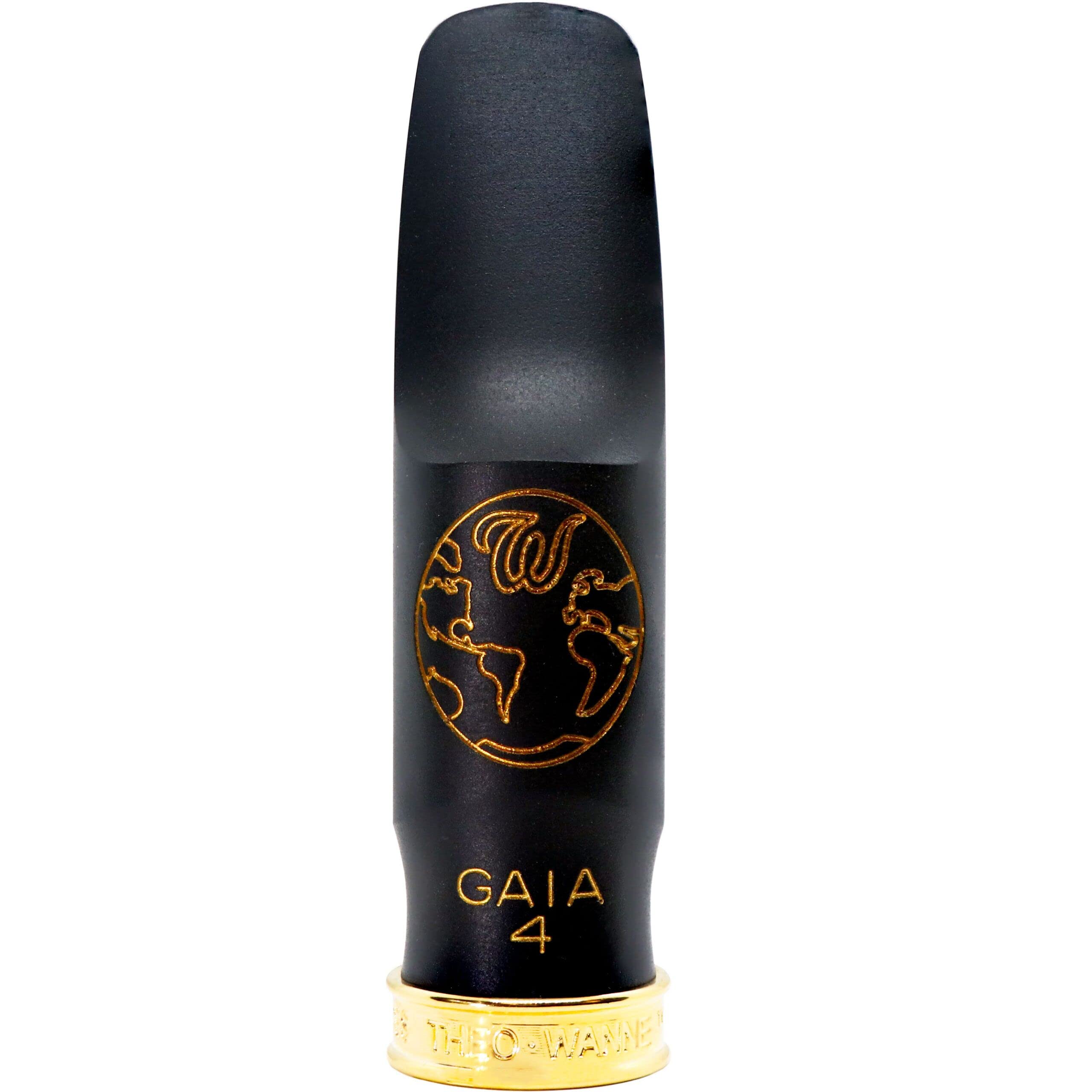 Theo Wanne Vintage Gaia 4 Alto Saxophone Mouthpiece - Roll-Over Shark Gill Baffle - Full, Rich and Fat Traditional Sound – Large Stadium Chamber - Includes Reed Replacer Cap