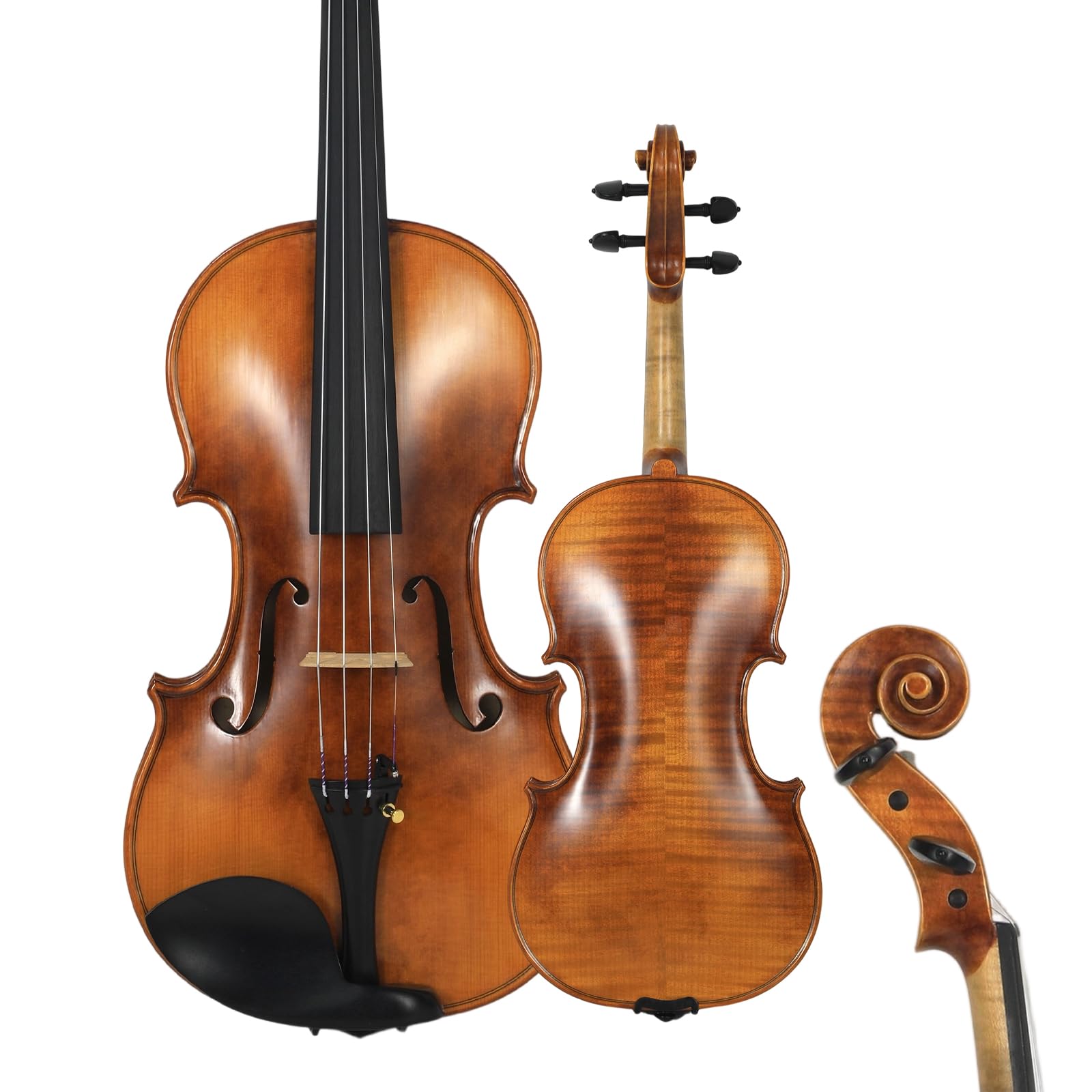 Master 4/4 Full-Size Violin | Hand-Varnished with 20+ Year Aged Italian Spruce & Bosnian Maple | Professional Orchestra Instrument for Professional soloists and session players (VIO1328)