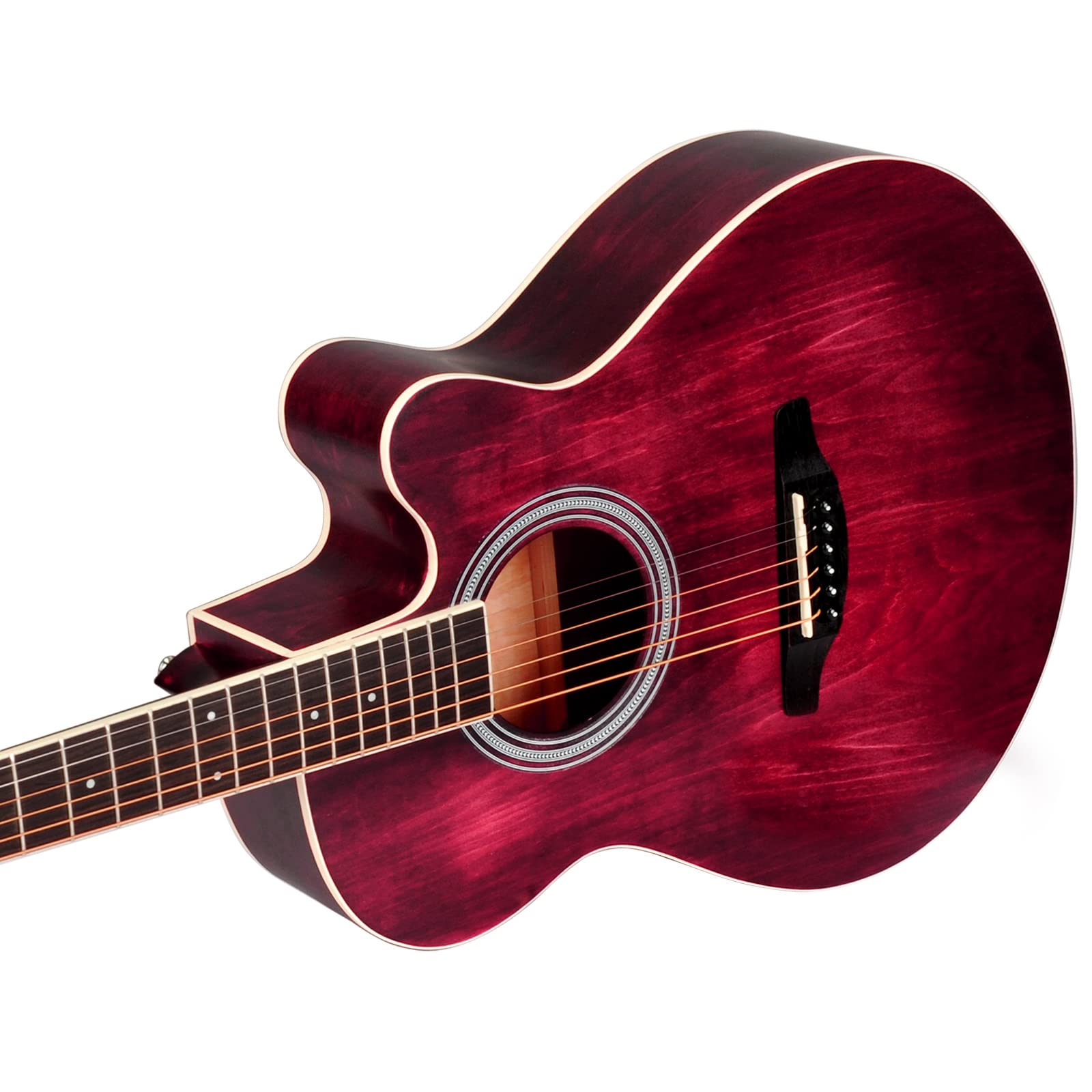 Winzz 40 Inches Acoustic Steel-string Guitar Beginner, Elegant Unique Color Design (Blue-green)