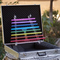 Quartz Crystal Harp for Sound Therapy, 432Hz/440Hz 8 Note CDEFGABC Quartz Crystal Singing Harp, Includes 8 Notes and Alumina Alloy Case, for Sound Baths and Meditation A-440hz