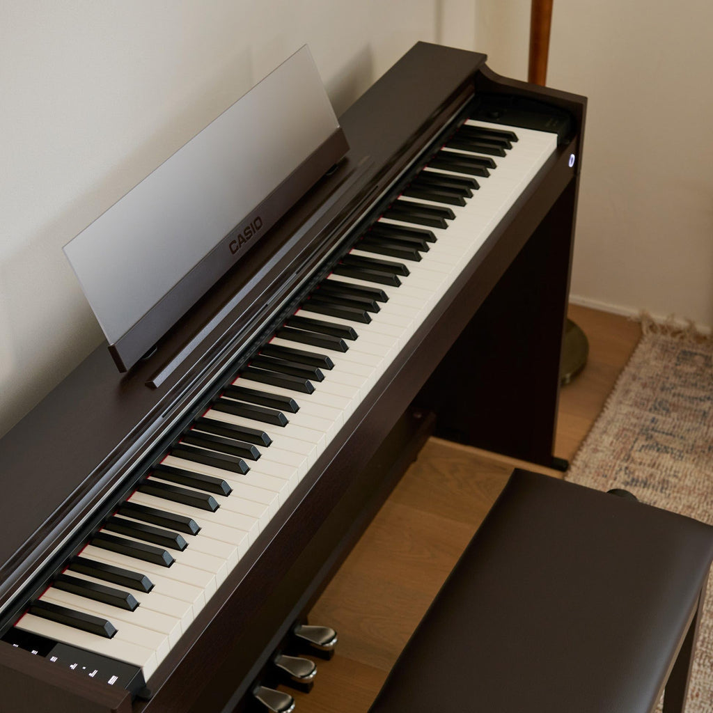 Casio AP-S200 CELVIANO 88-Key Digital Piano - Black Bundle with Furniture Bench, Headphones, Instructional Book, Austin Bazaar Instructional DVD, and Polishing Cloth
