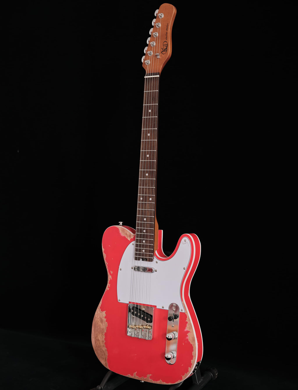 KGD Relic electric guitar mahogany body carbonized maple neck rosewood fretboard 6-string solidbody electric guitar S-S pickupsbrass barrel saddle bridge (Grass Green)