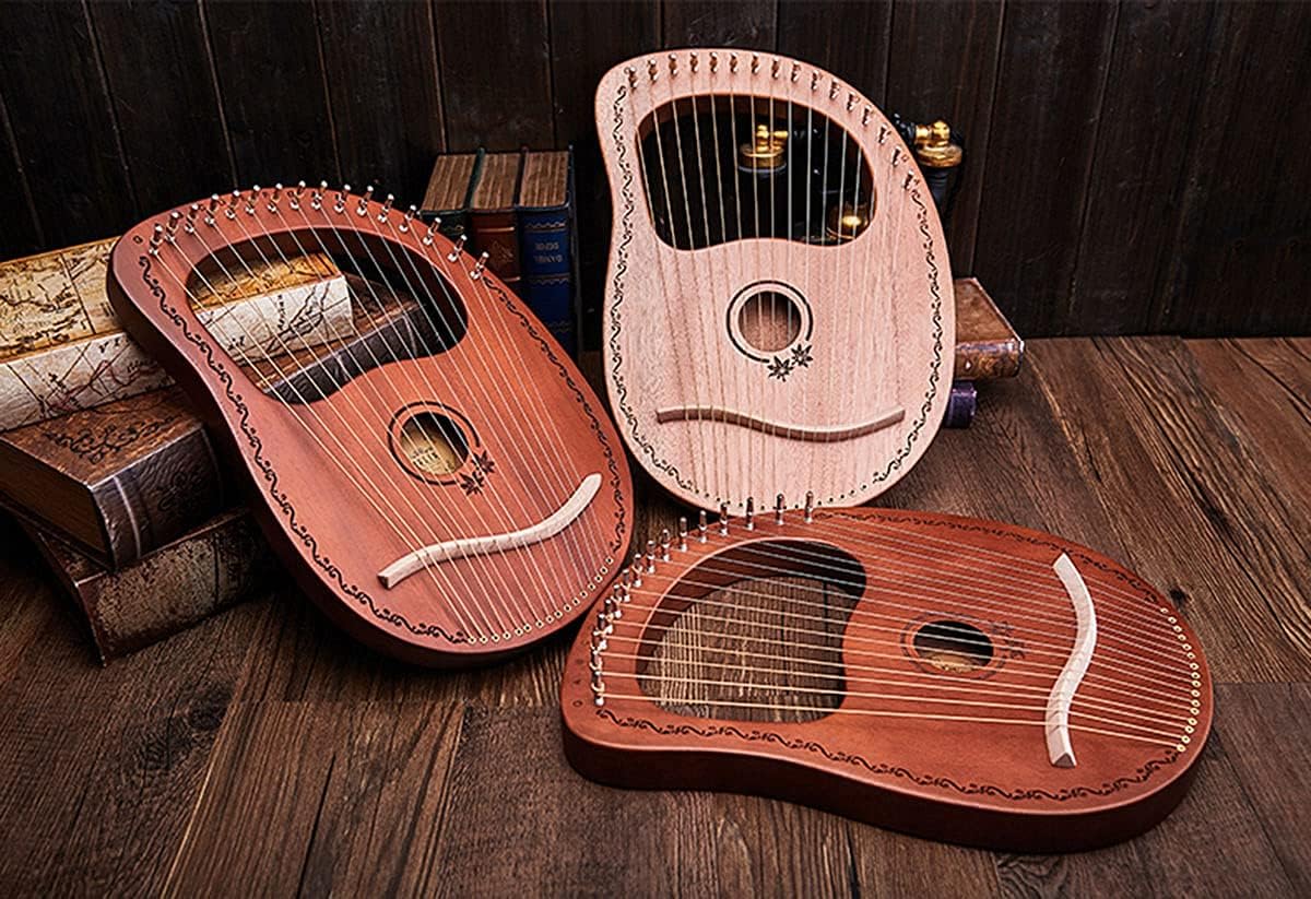 Harp 24 Strings, Portable String Instrument with Carry Bag and Tuning Wrench for Music,Kids,Adults,Beginners,Professional