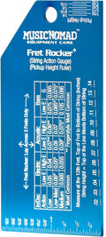 MusicNomad Precision Fret Rocker+ with String Action Gauge and Pickup Height Ruler (MN822)