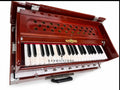 Harmonium Traveler, Portable Folding with 4 Stops, 2½ Octaves, Teak, Wood, 18 x 12 x 7 Inches, 8 KG, Bass-Male Reed, 440 Hz, with Coupler and Gig Bag, Harmonium BINA no. 23B Dx