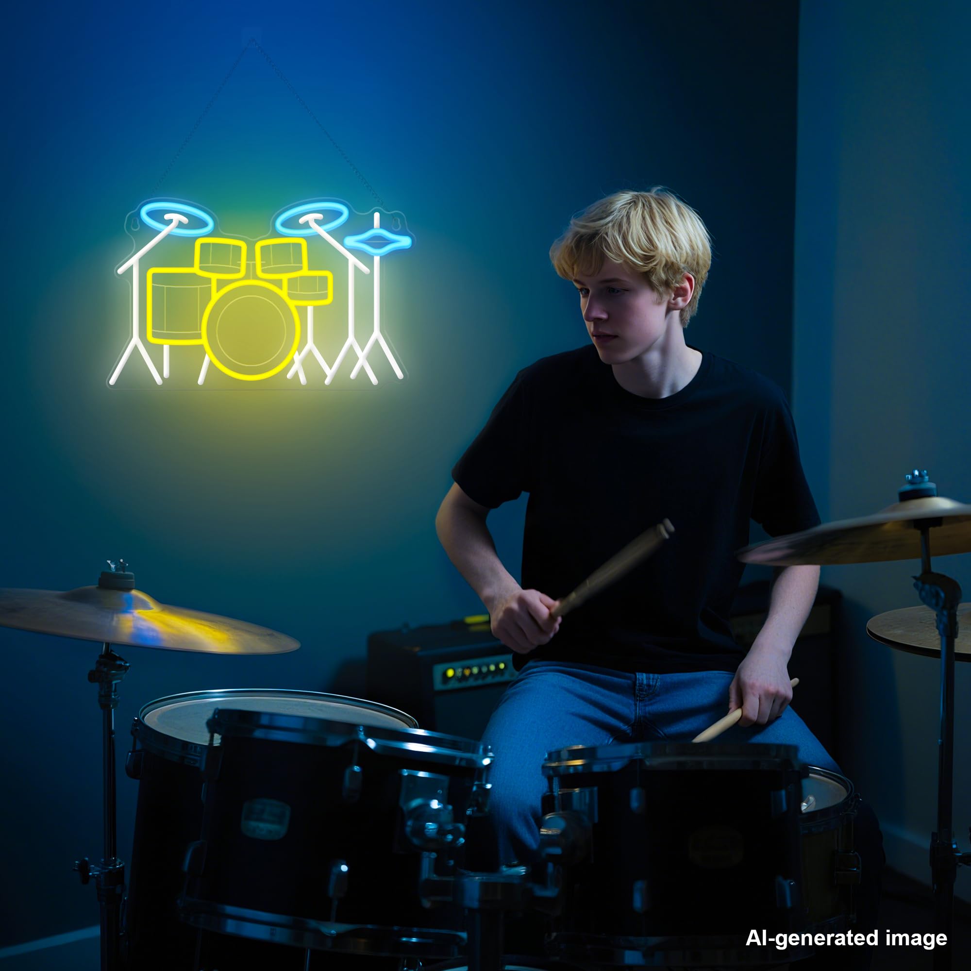 CoolGift Mart Acoustic Guitar Neon Light, Dimmable LED Guitar Neon Wall Sign USB Powered, Decorations for Bedroom Living Room Man Cave Music Studio, Gift for Guitar Players Guitarists Music Lovers