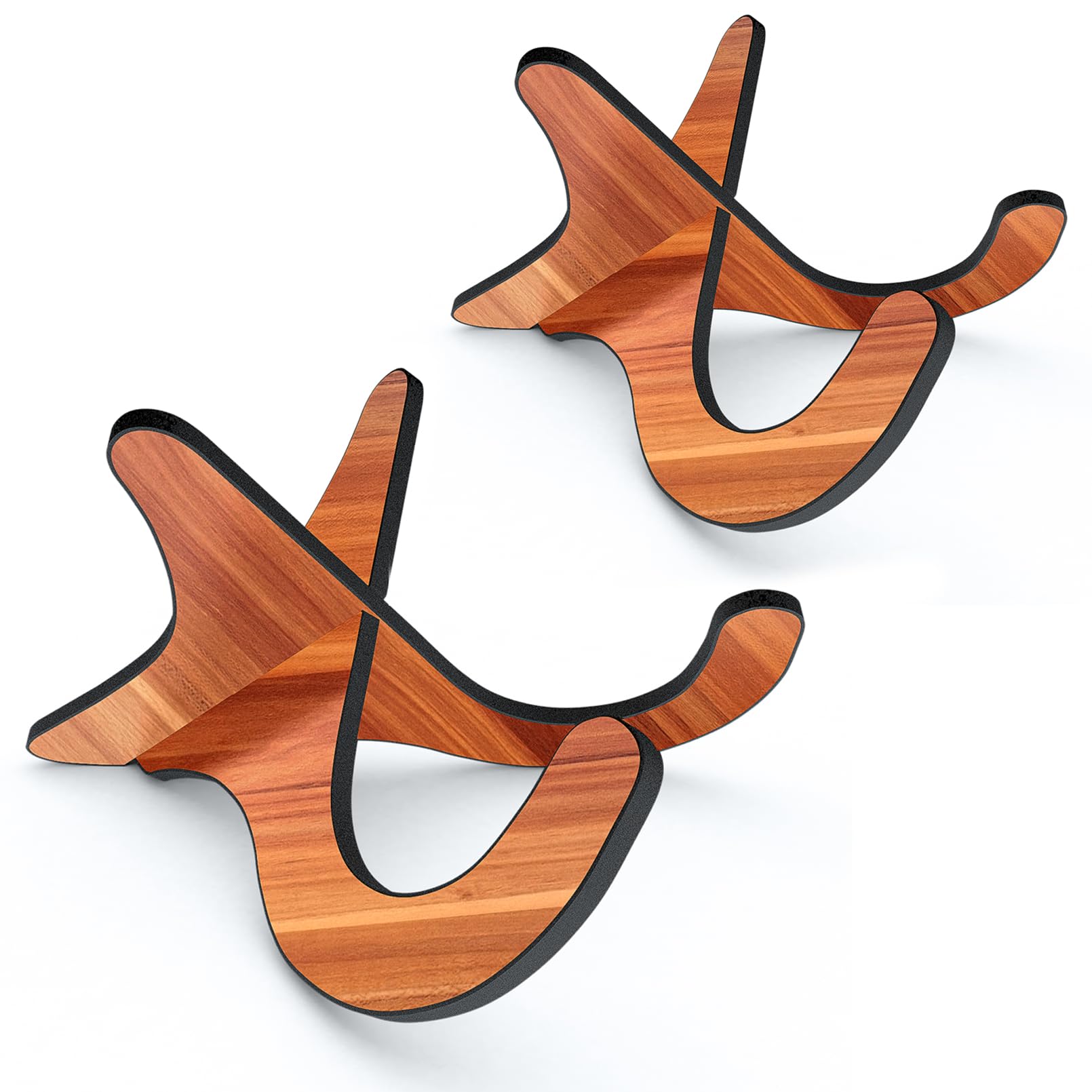 6Pair Wooden Ukulele Stand Violin Mandolin Folding Portable Stand Sapele