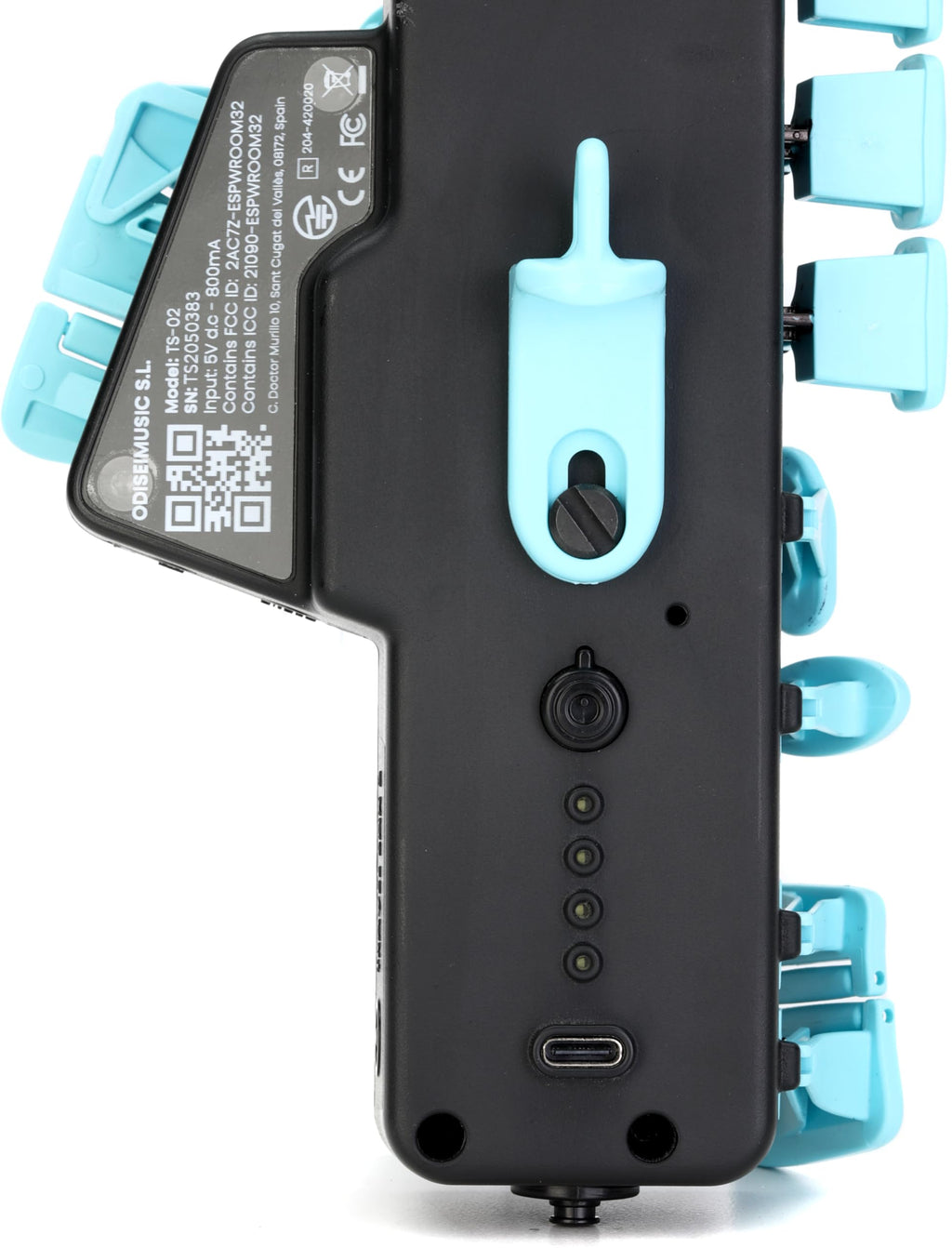 Travel Sax 2 (Black) – Compact Digital Saxophone for Silent Practice Anywhere | Lightweight Electronic Sax with Real Alto Mouthpiece, Built-in Speaker, Bluetooth MIDI/Audio, USB-C, 70+ Internal