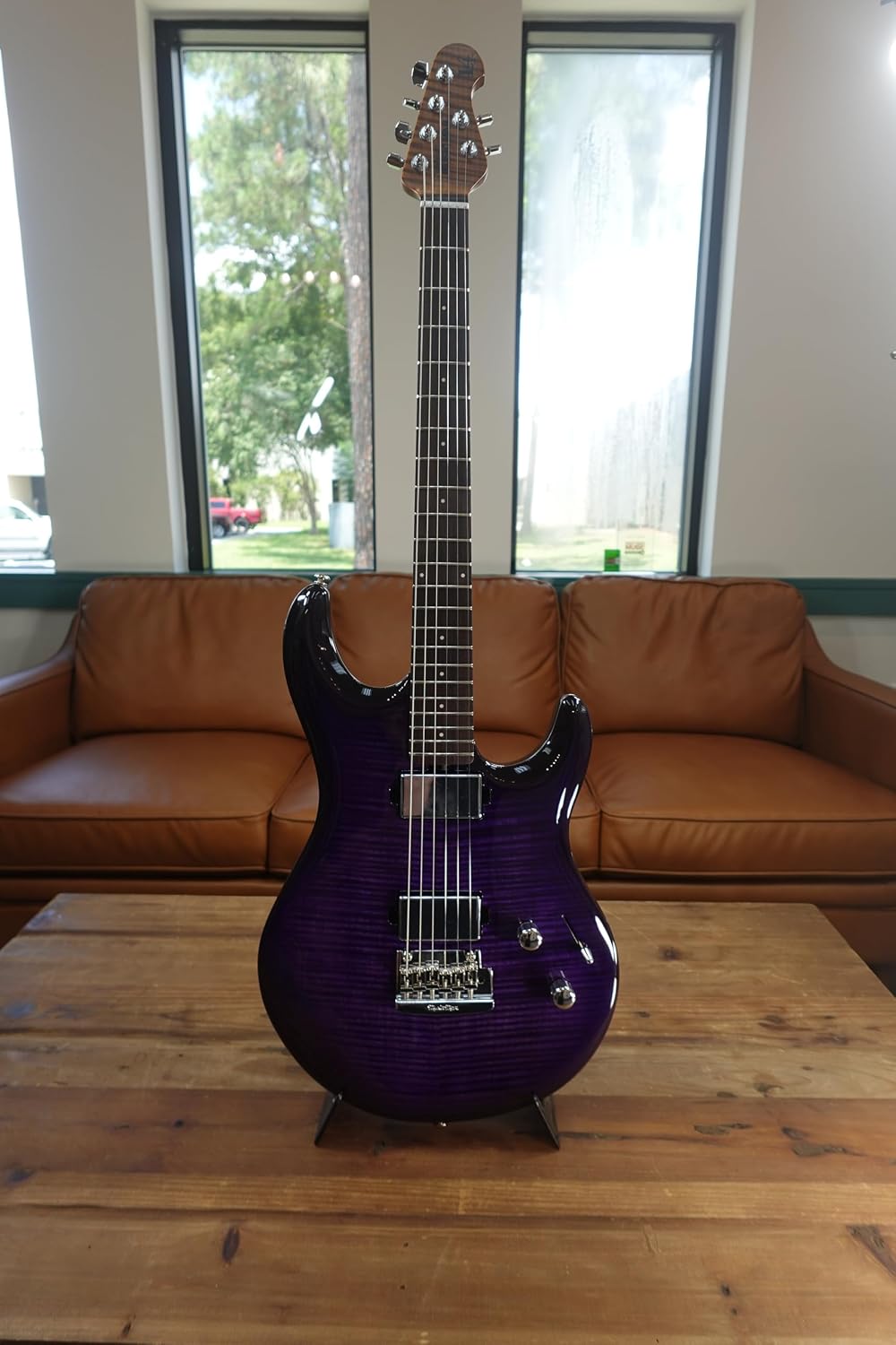 Ernie Ball Music Man Luke 4 HH Electric Guitar - Transparent Purple Burst with Rosewood Fingerboard
