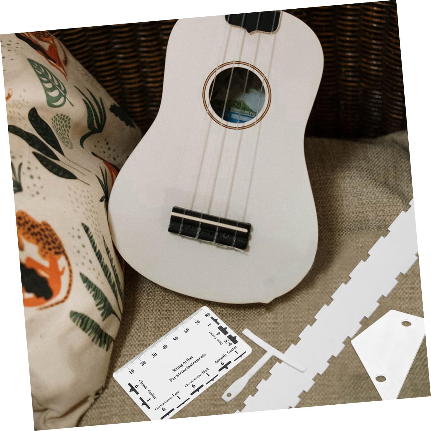 SHOWERORO Complete Guitar Setup Tools String Action Gauge Radius Ruler Fret Tool Kit for Guitar