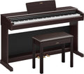 Yamaha Arius Series 88-Key Weighted Digital Piano Keyboard for Beginners, Full Size, Grand Piano Sound, 3-Pedal Unit, Bench Included, Classic Upright Design in Rosewood, YDP146R