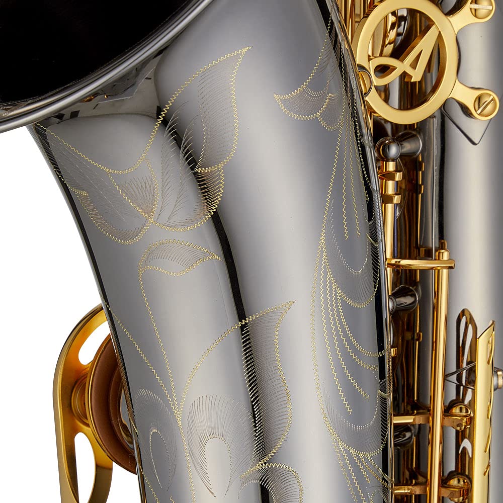 Antigua Winds PowerBell Professional Bb Tenor Saxophone(Yellow brass with lacquered finish/enlarged bell/new neck design/ergonomic design/hand engraving/ABS case)/WRTS4248LQ