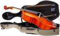 Crossrock Poly Carbon Cello Case for 4/4 Full Size | Champagne Matte Finish, Black Velvet Interior, Wheels, Music Pouch – Lightweight Protection Series