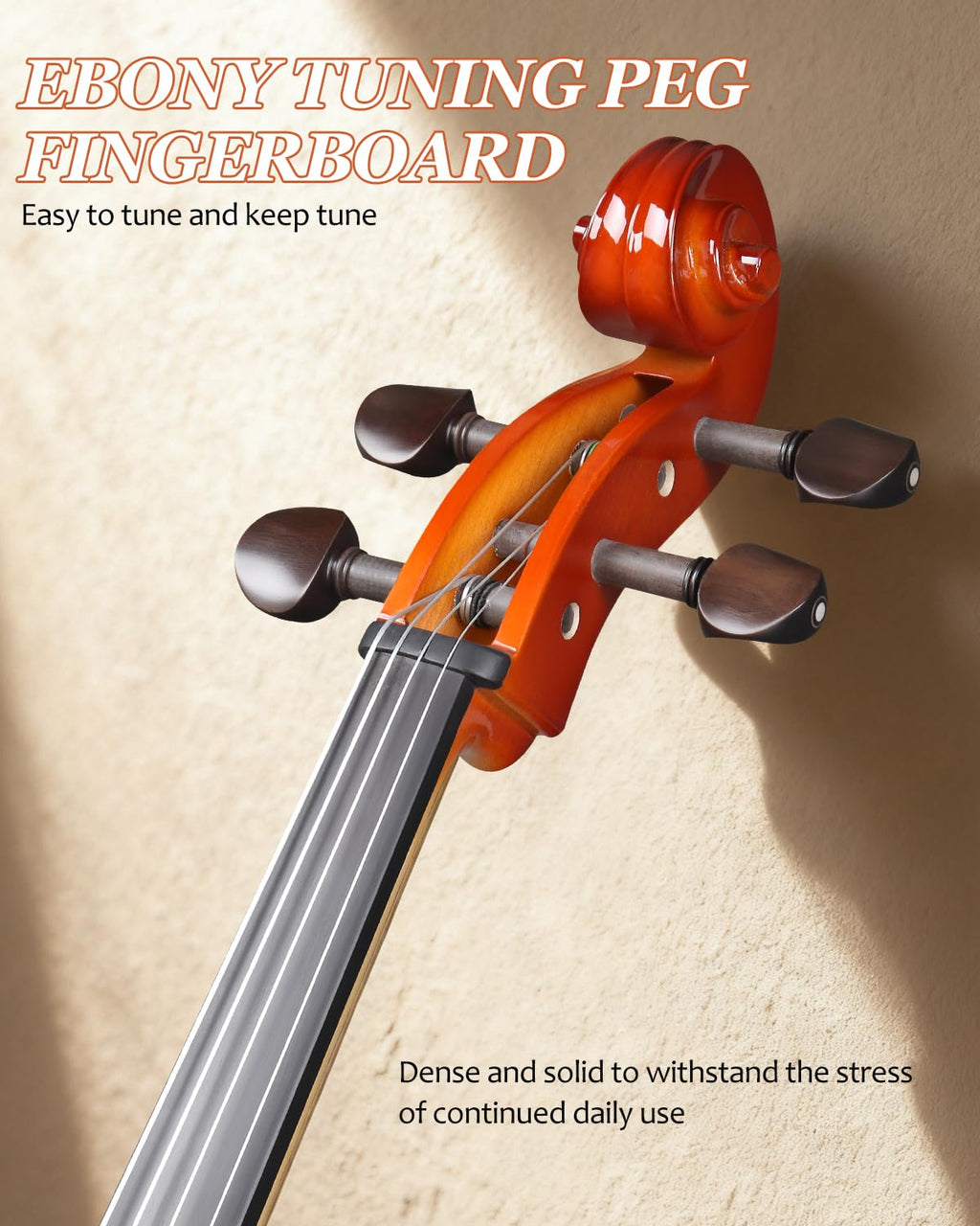 Ktaxon Full Size Cello, 4/4 Solid Wood Acoustic Cello with Sturdy Stand, Portable Bag, Premium Rosin and Extra String, Full Equipment for Intermediate Players (Varnish)
