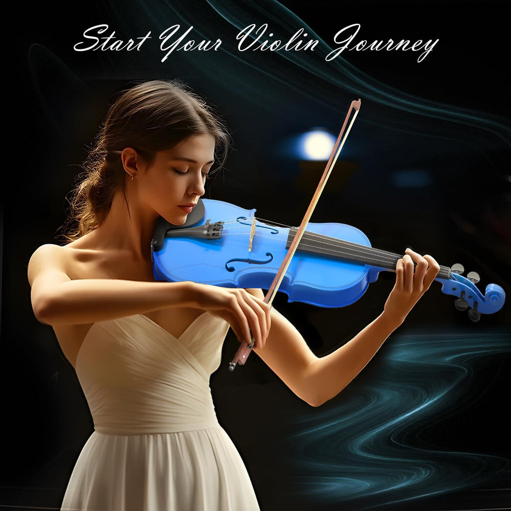 Beginner Violin 4/4, Full Size Violin for Adults, Teens, Student, Acoustic Fiddle Kit with Hard Case,Tuner,Mute,Shoulder Rest,Extra Strings,Cleaning Cloth,Learners Age 12+ (Reddish Brown)