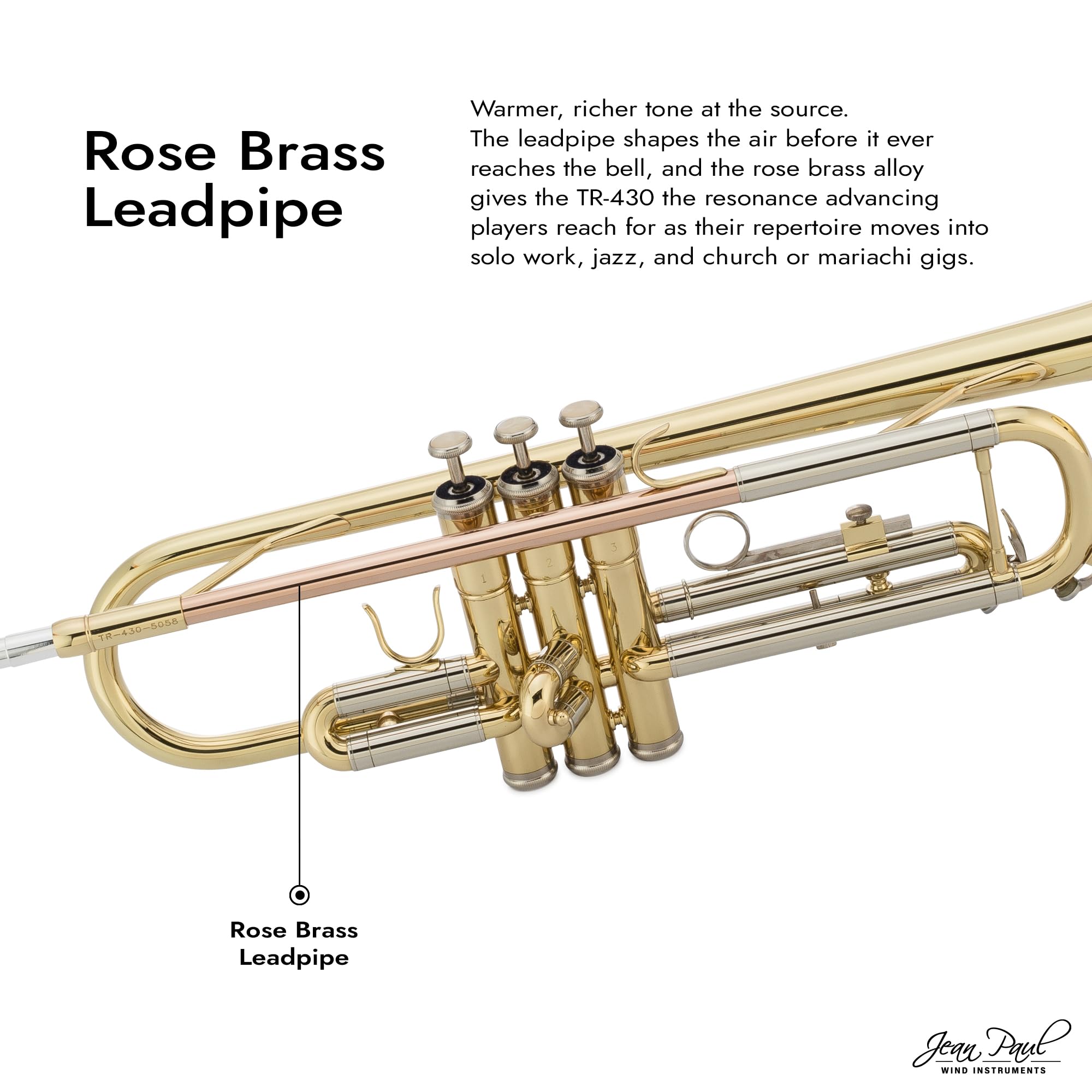 Jean Paul USA Trumpet - Standard, Brass (TR-430)